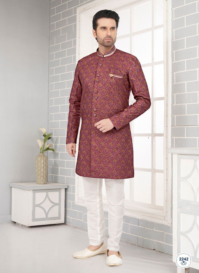 Wedding Wears Art Embroidered Silk Kurta Pajama Suppliers In Mumbai