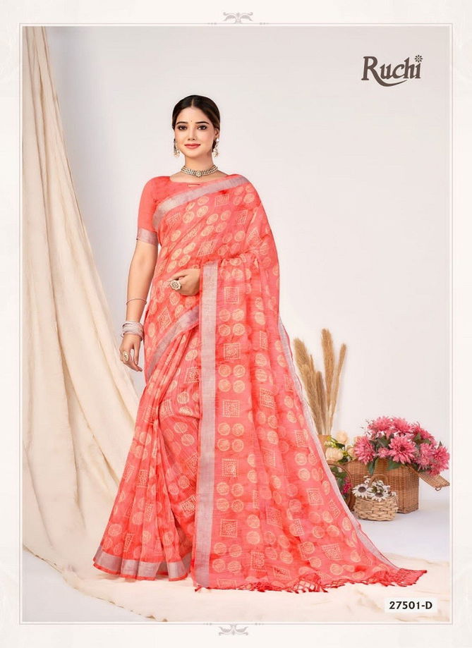 Aarushi By Ruchi Cotton Silk Printed Daily Wear Saree Wholesale Shop In Surat