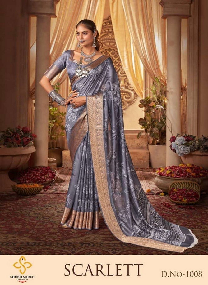 Scarlett By Shubh Shree Tussar Silk Designer Saree Catalog