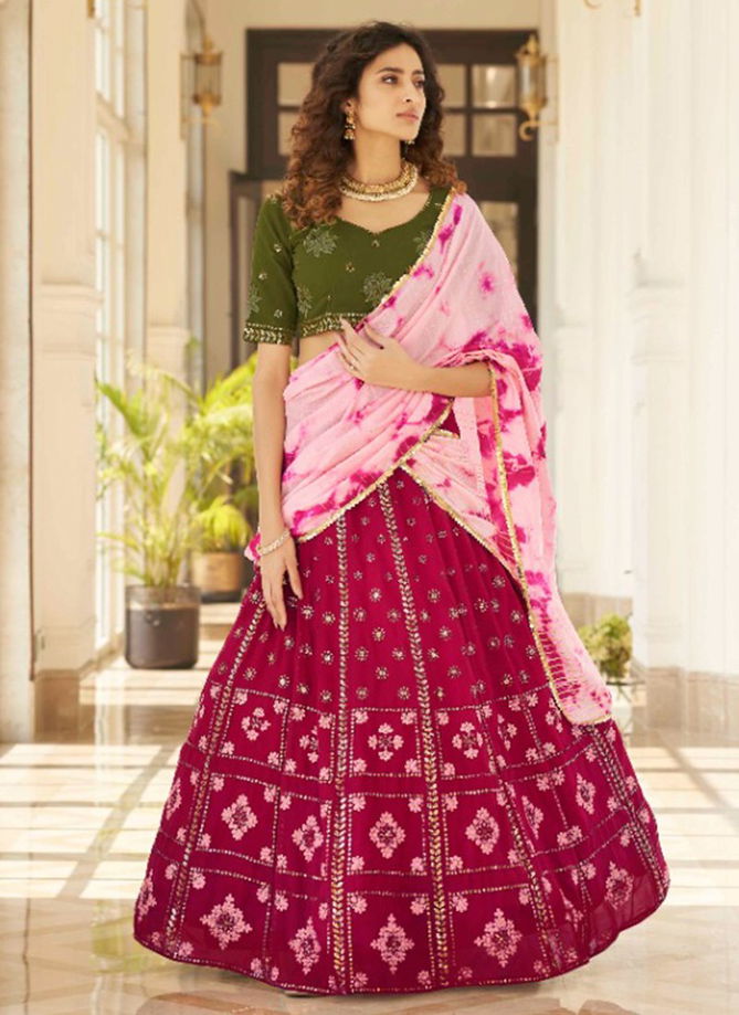 Deep Pink Colour Bridesmaid Vol 17 Wedding Wear Wholesale Designer Lehenga Choli 1981