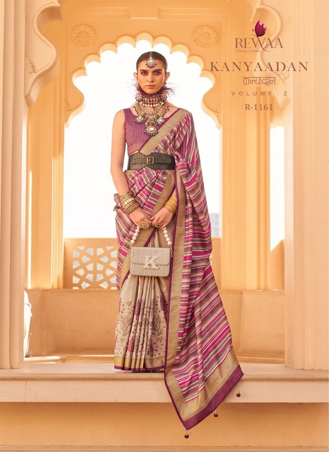 kanyaadan Vol 2 By Rewaa Printed Desginer Sarees Surat Wholesale Market