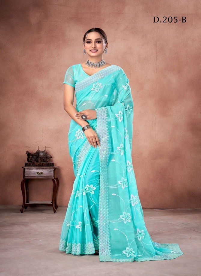 205 A TO D By Suma Designer Simmer Occasion Wear Saree Surat Wholesale Market 