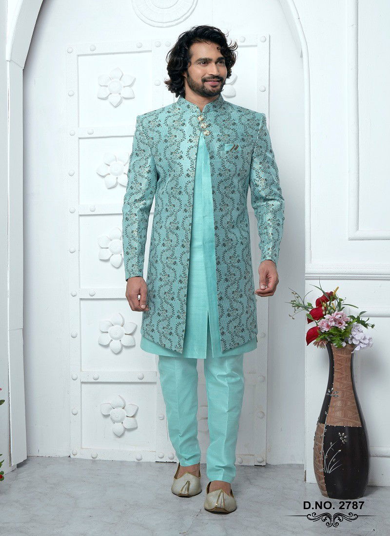 Function Wear Indo Western Mens Jacket Set Wholesale Shop In Surat