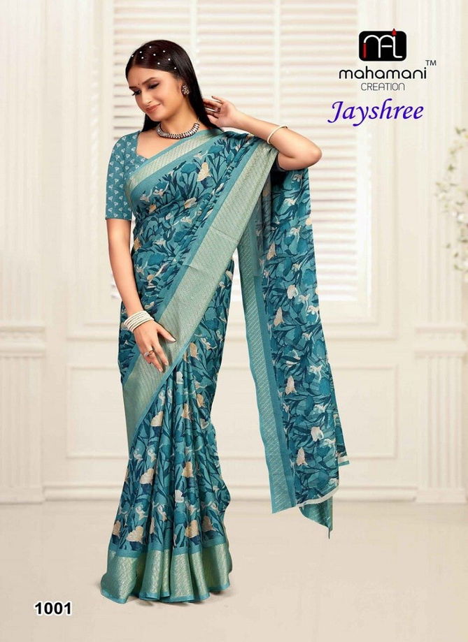 Jayshree 1001 To 1006 By Mahamani Creation Printed Saree Wholesale Market In Surat