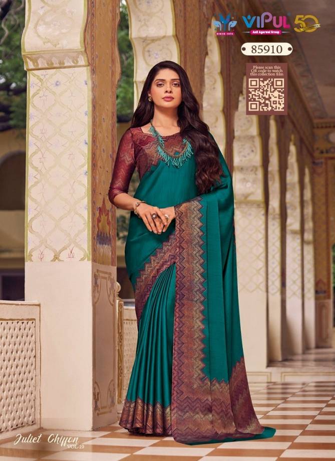 Juliet Chiffon Vol 19 By Vipul Wholesale Saree Suppliers In Mumbai