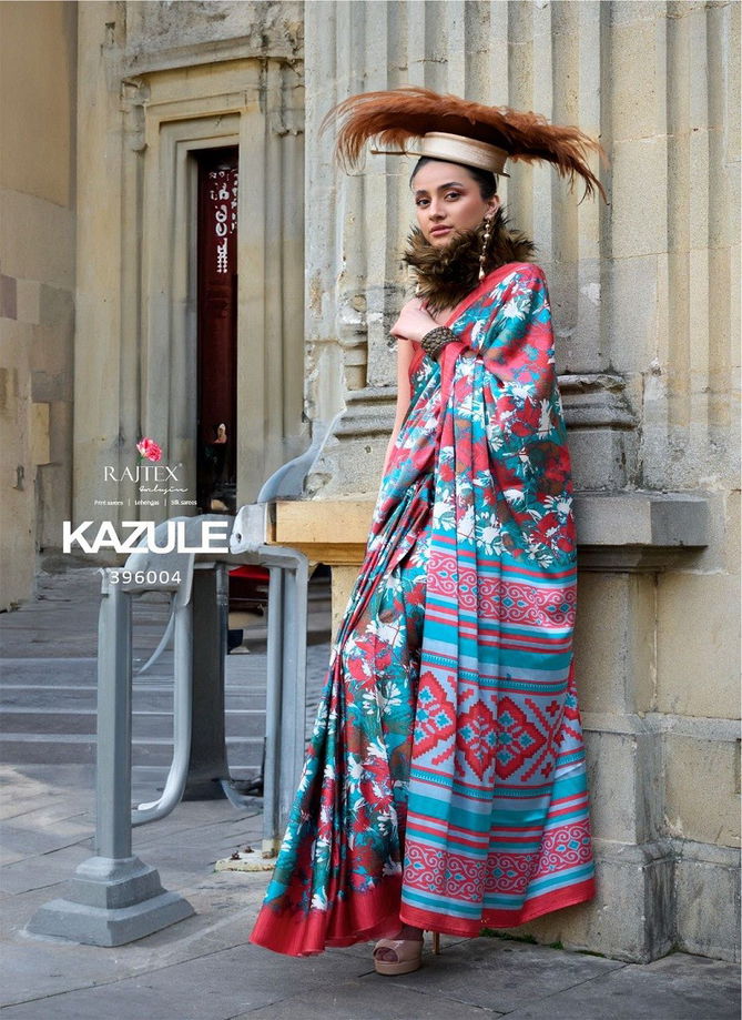 Kazule By Rajtex Printed Satin Crepe Saree Orders In India