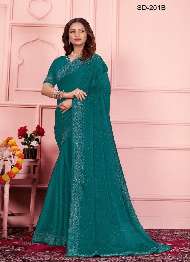 SD 201 A To H By Suma Designer Rangoli Occasion Wear Saree Exporters In India