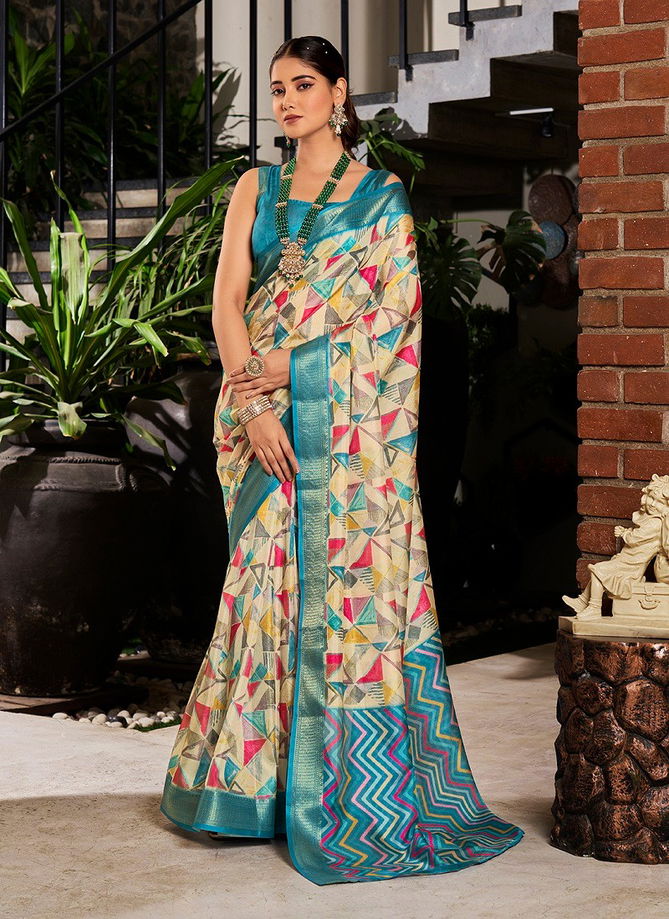 SS 176 Women Geometric Printed Saree Wholesale In Delhi