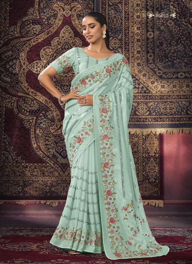 Swarna Vol 8 By Arya Designs Party Wear Georgette Saree Online Wholesale