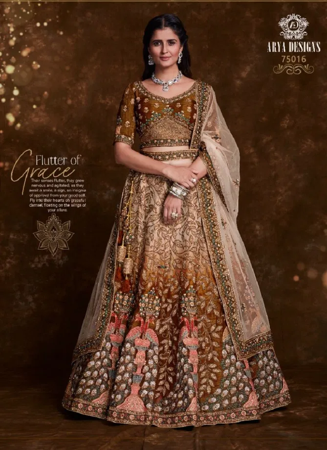 Golden Pratha Vol 4 By Arya Designs Designer Lehenga Choli Catalog 75016