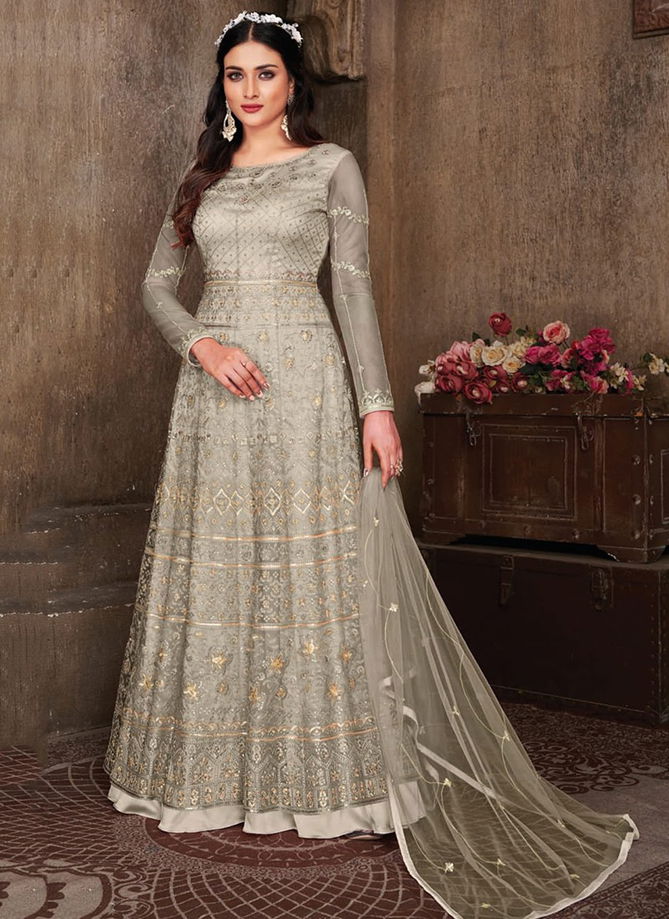 Gray Colour 627 Colours Party Wear Designer Wholesale Gown 627 C