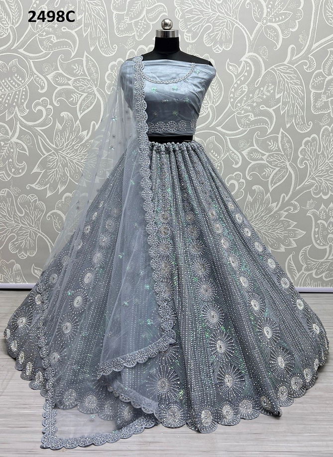 Gray Colour Anjani Art 2498 Colors Party Wear Lehenga Choli Catalog 2498 C