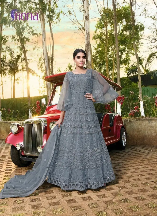 Gray Colour Florence By Fiona Designer Gown Catalog 22923