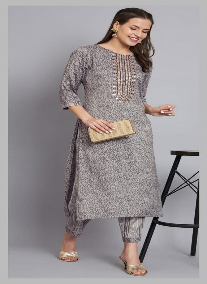 Gray Colour Mesmora MF001 To MF012 Kurti With Bottom Catalog 2