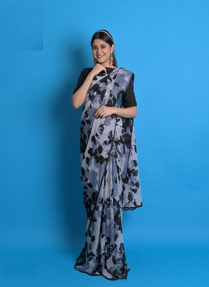 Rihana Coloured By Ashima Georgetee Saree Catalog