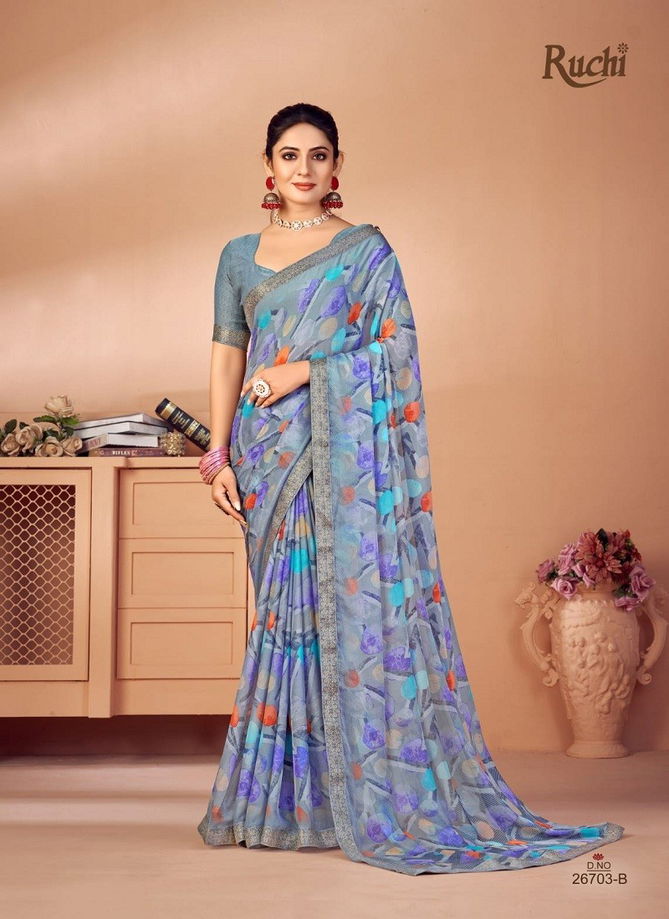 Simaya 20th Edition By Ruchi Chiffon Saree Catalog