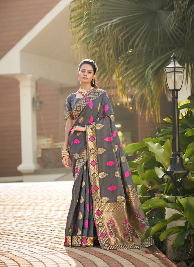 Saga By The Fabrica 17001 To 17006 Silk Saree Catalog