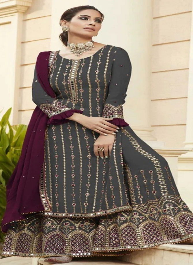 Gray Colour Wedding Wear 1 to 5 Designer Salwar Suit Catalog 5