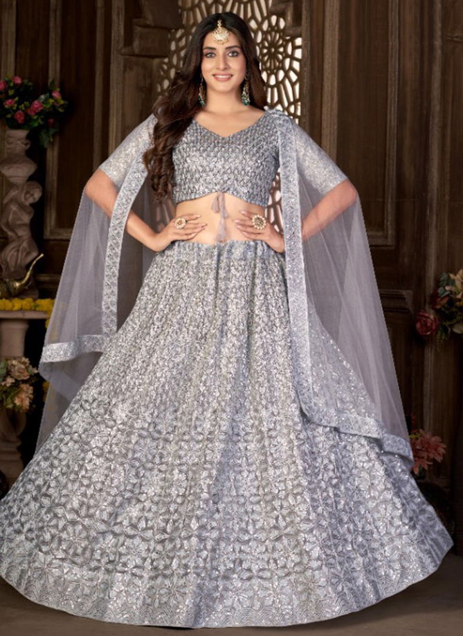 Gray Colour Zeeya Deedaar Exclusive Wholesale Party Wear Lehenga Choli 12001