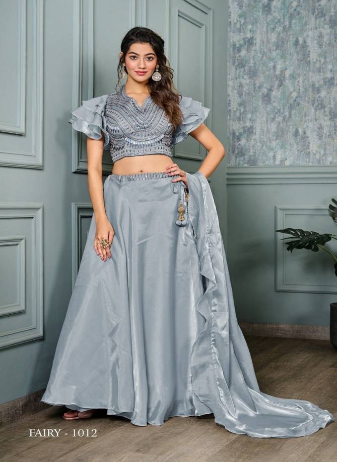 Fairy By Jivora Premium Georgette Party Wear Fancy Crop Top Lehenga Choli Catalog