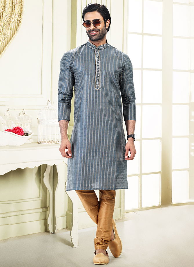 Gray Function Wear Exclusive Wholesale Kurta Pajama Catalog 2035