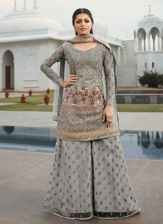 Honey Heavy Wedding Wear Wholesale Plazzo Suit 