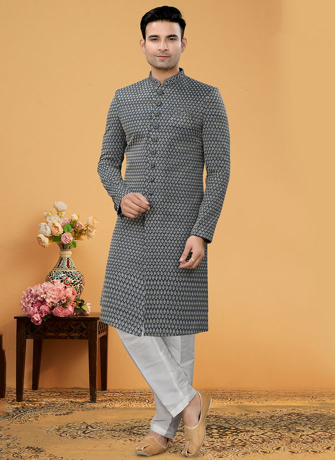 Gray Outluk Vol 110 Wholesale Mens Indo western Catalog 110007