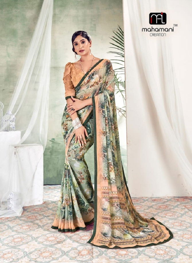 Colours By Mahamani Creation Daily Wear Printed Heavy waitless Saree Orders in India