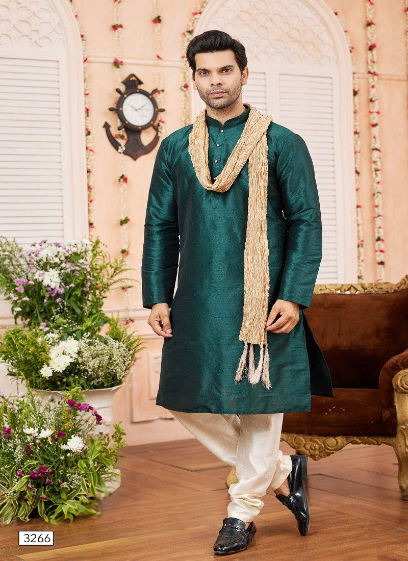 1644 Function Wear Art Silk Mens Kurta Pajama With Dupatta Orders In India