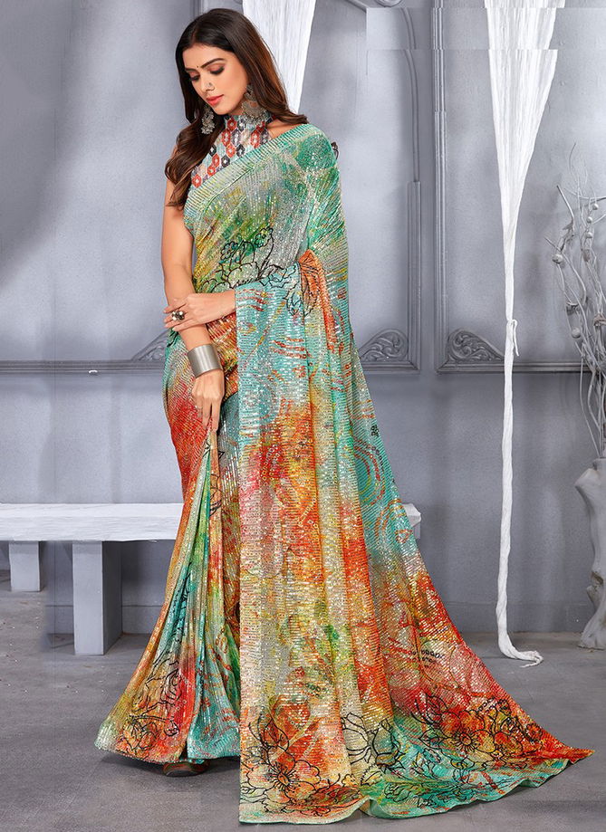 Anamya Designer Wholesale Printed Saree Catalog