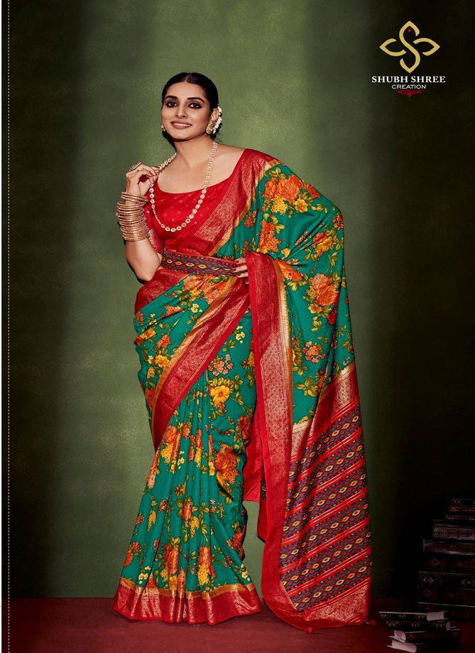 Anusharam By Shubh Shree Velvet Tussar Silk Designer Saree Catalog