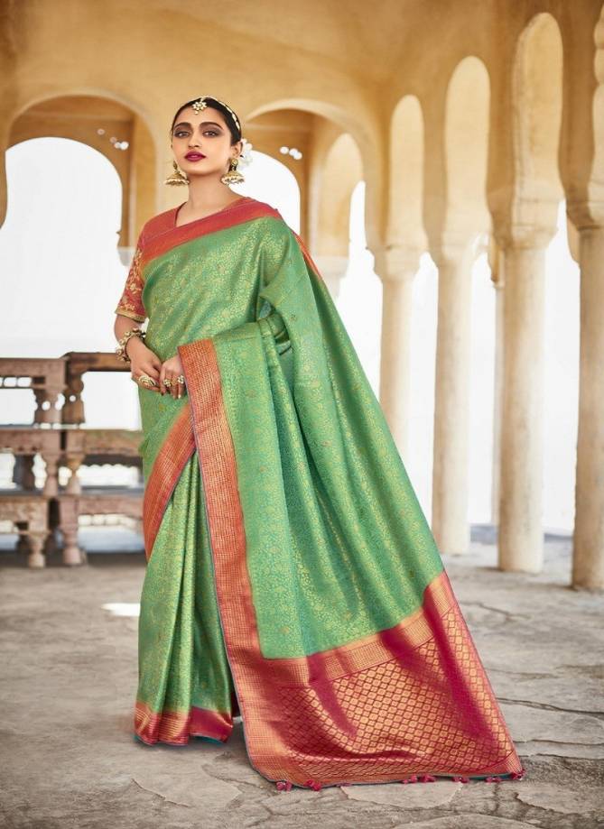 Kanjivaram By Kimora 92 To 100 Silk Sarees Catalog