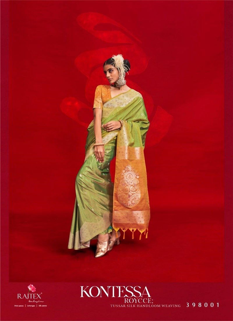 398001 To 398006 Kontessa Roycce By Rajtex Tussar Silk Designer Saree Wholesale Price In Surat