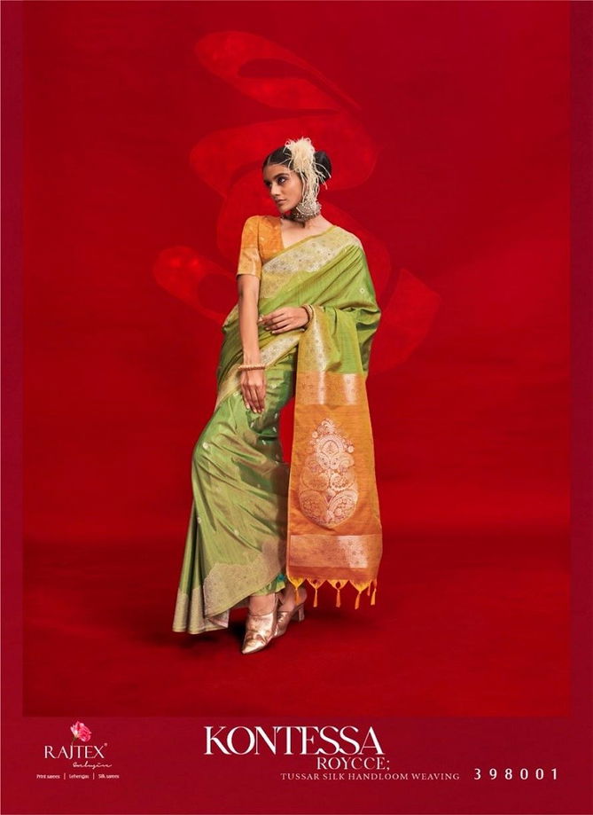 398001 To 398006 Kontessa Roycce By Rajtex Tussar Silk Designer Saree Wholesale Price In Surat