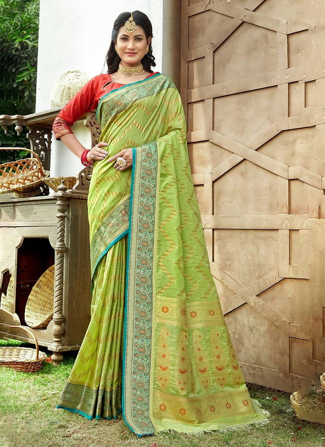 Aadya By Sangam 1001 To 1006 Silk Sarees Catalog