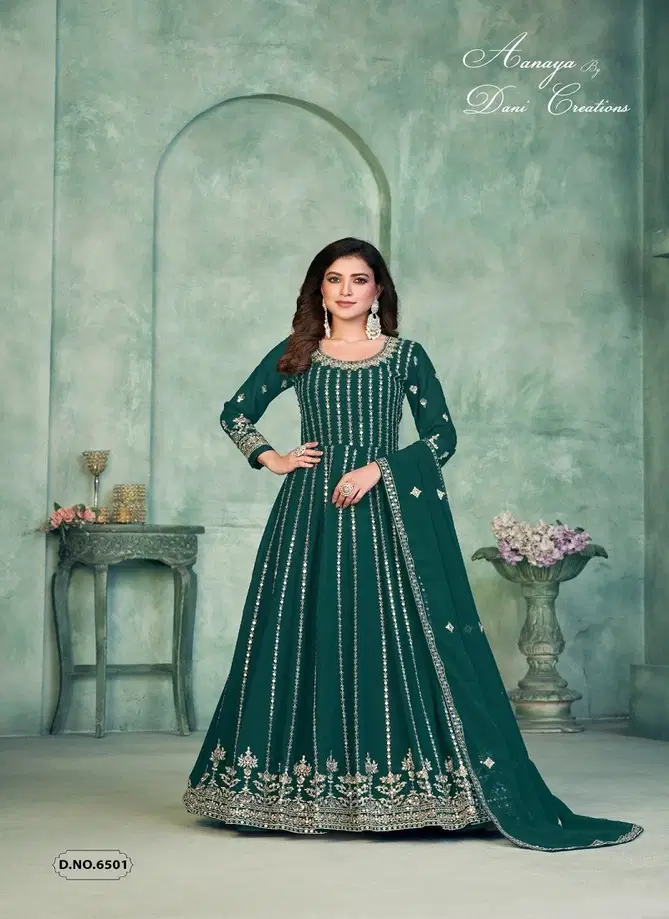 Green Colour Aanaya Vol 165 By Twisha Gown Catalog 6501