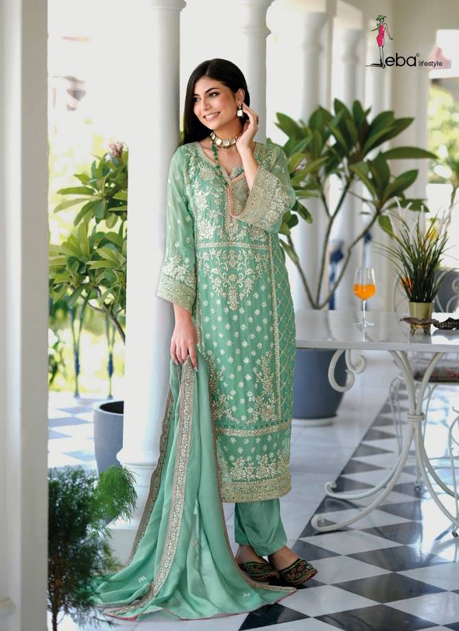 Anaya By Zaveri Organza Embroidered Readymade Pakistani Suit Catalog