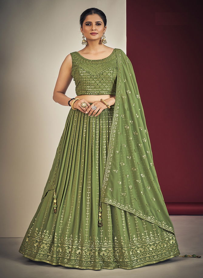 Green Colour Angelica Vol 2 By Dresstive Party Wear Lehenga Choli Catalog 1502