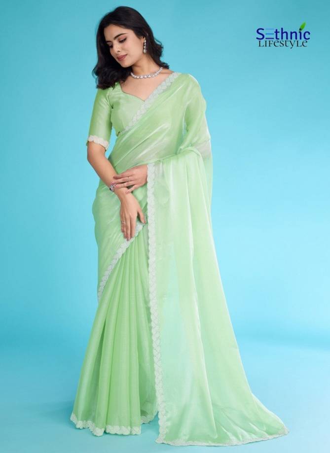 Avante By Sethnic Tissue Burberry Fancy Saree Exporters In India