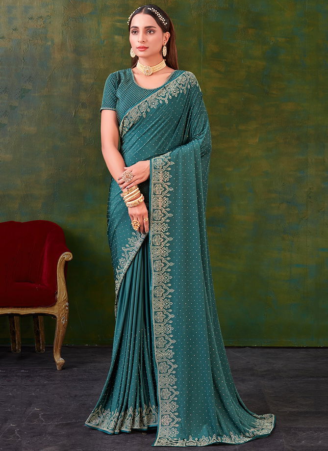 BK 8718 Designer Swarovski Wholesale Party Wear Saree Catalog