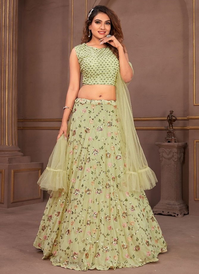 Green Colour C 2201 Party Wear Wholesale Designer Lehenga Choli C 2201 B