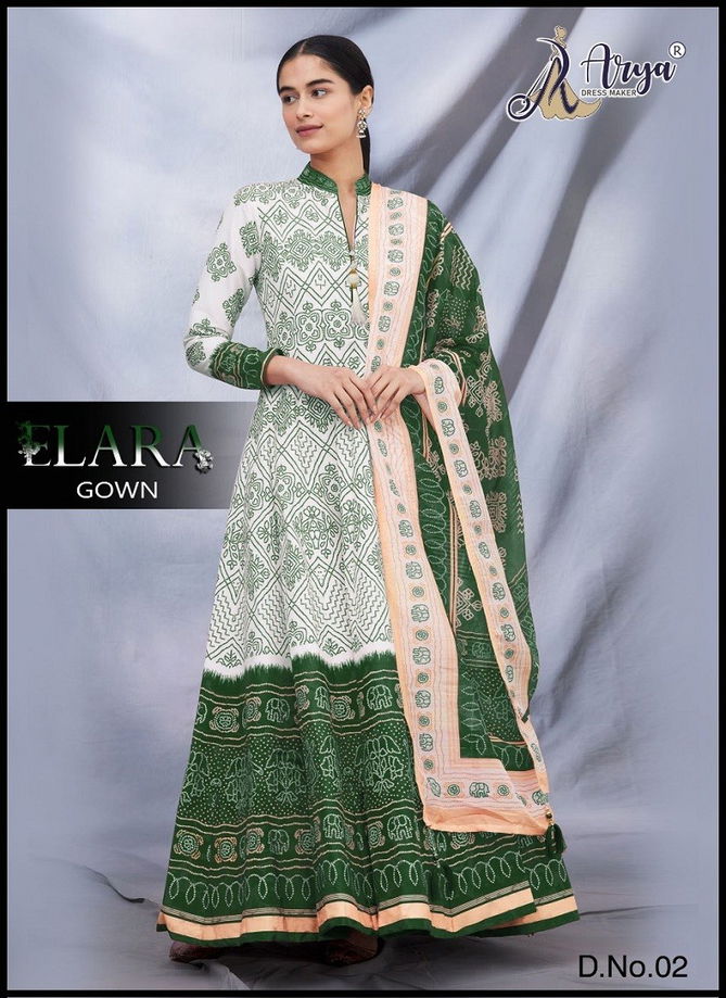 Green Colour Colour Elara By Arya Dress Maker Gown Catalog 2