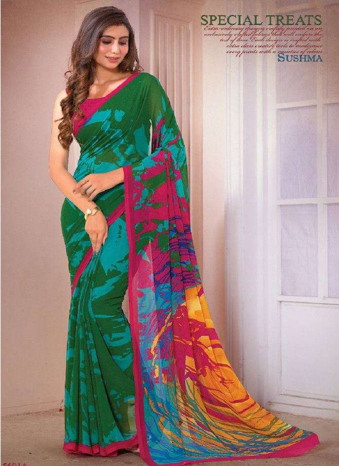 Craze 56 By Sushma Georgette Designer Saree Catalog 