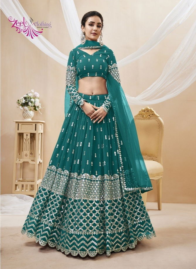 Green Colour Expression Vol 1 By Zeel Party Wear Lehenga Choli Catalog 306