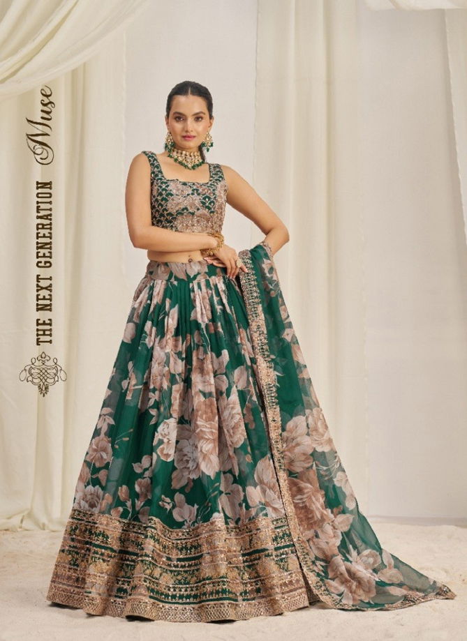 Floral Vol 9 By Arya Designs Organza Lehenga Choli Exporters In India