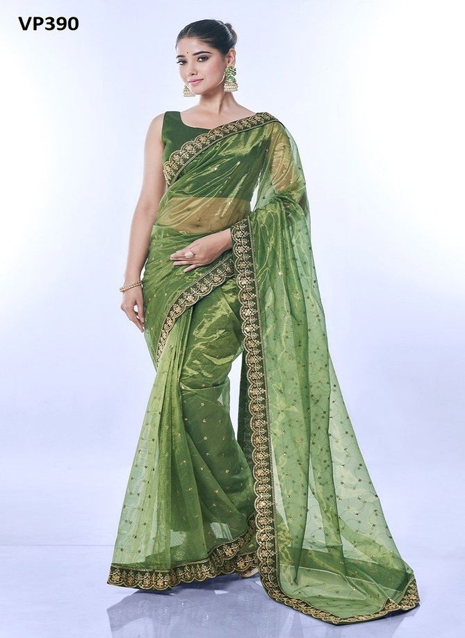 Golden Thar By Fashion Berry Net Saree Embroiderdy Exporters In India