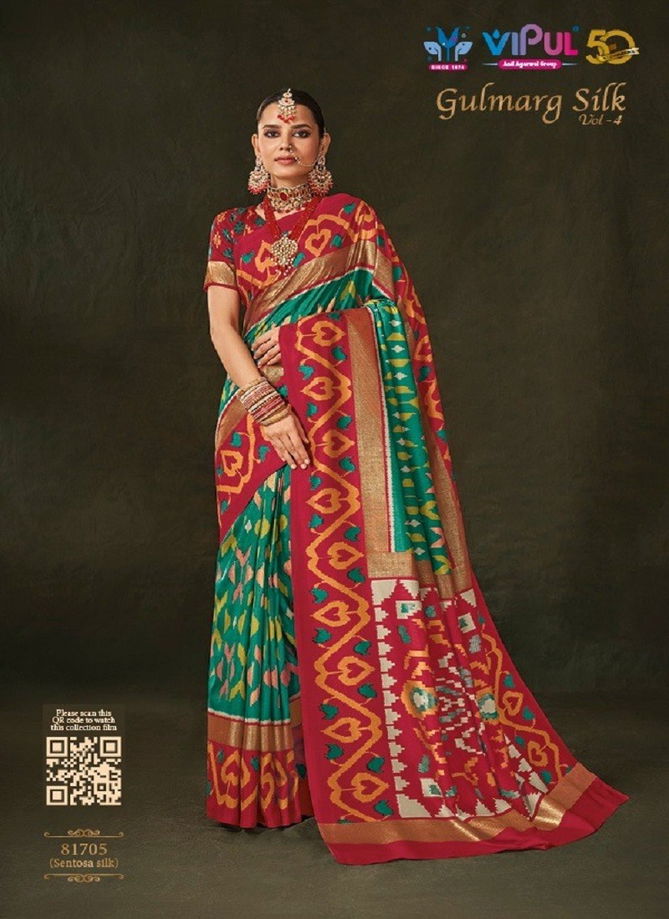 Gulmarg Silk Vol 4 By Vipul Printed Silk Saree wholesale Online