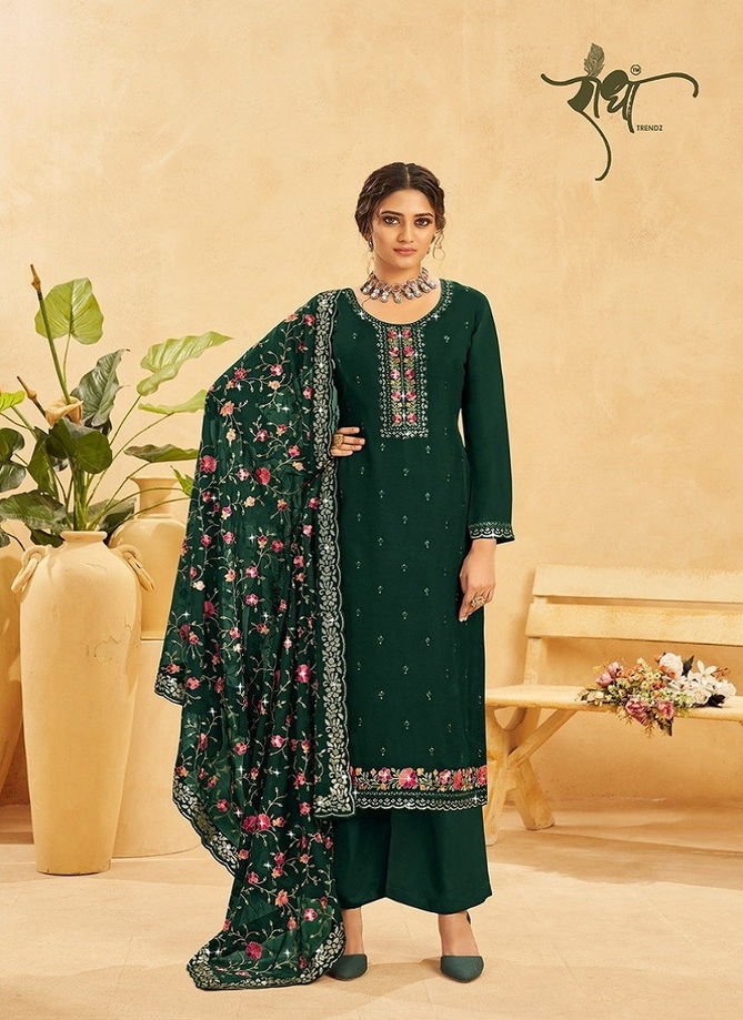 Kesariya By Radha Trendz Heavy Embroidery Georgette Bulk Salwar Kameez Orders In India