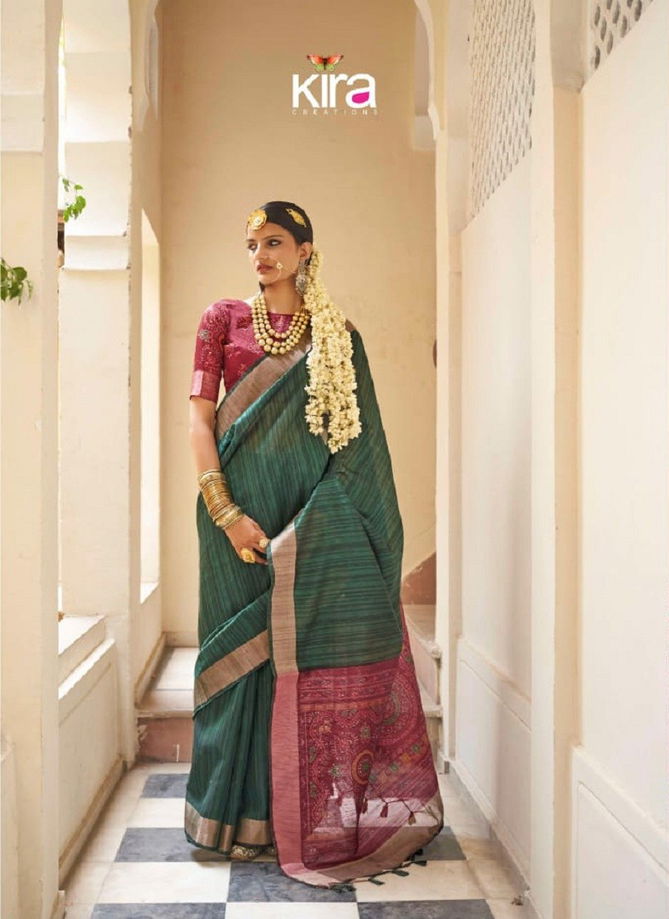 Kinaara By Kira Tusser Linen Saree Wholesalers In Delhi