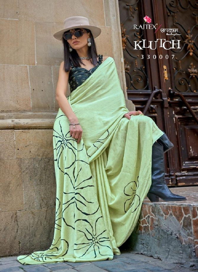 Klutch By Rajtex Japan Satin Print Saree Catalog